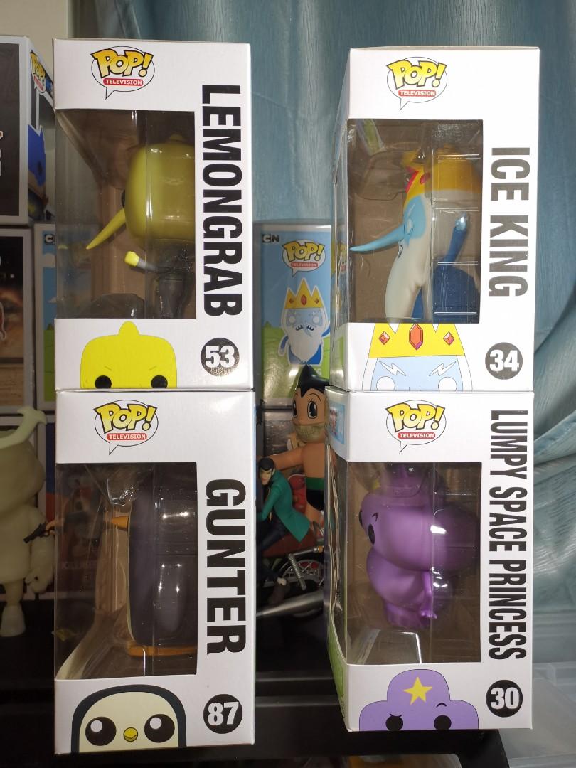 Adventure Time Funko Pop LOT (Category: Designer & Blind Box Toys) located in Makati City. Submitted by mrkutd (Listing ID 1094985973, Image 2). Description: 700 Lumpy 1000 Ice King 1000 Lemongrab 1300 Gunter 700 Cake Total 4700 set of 5 pcs Brand New 10/10, Free protectors If baklas set, Funko App price will be used Prices above are for the LOT Items are in Paranaque Shipping via Lalamove care of Buyer/trader.