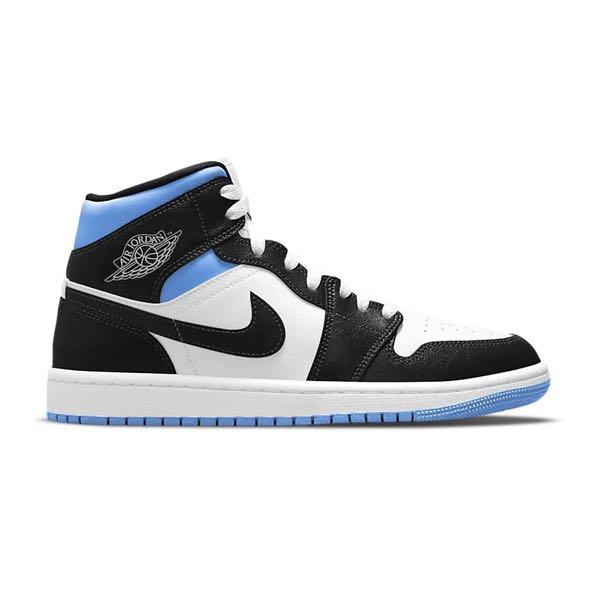 Air Jordan 1 Mid UNC, Men's Fashion, Footwear, Sneakers on Carousell