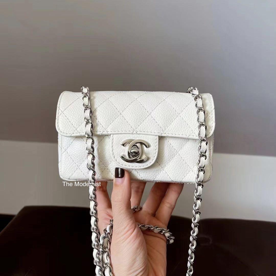 Chanel Mini Classic Flap Bag in Black and Silver Hardware  Bragmybag