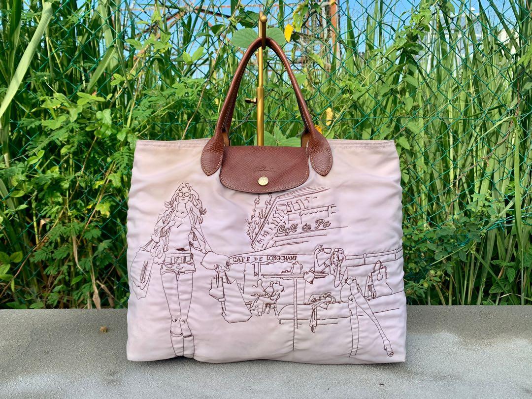 Embroidered discount longchamp bag