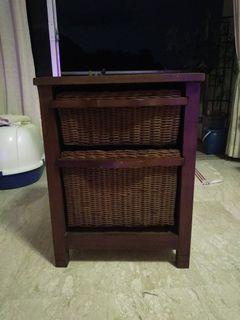 bedside table rattan furniture home living carousell singapore