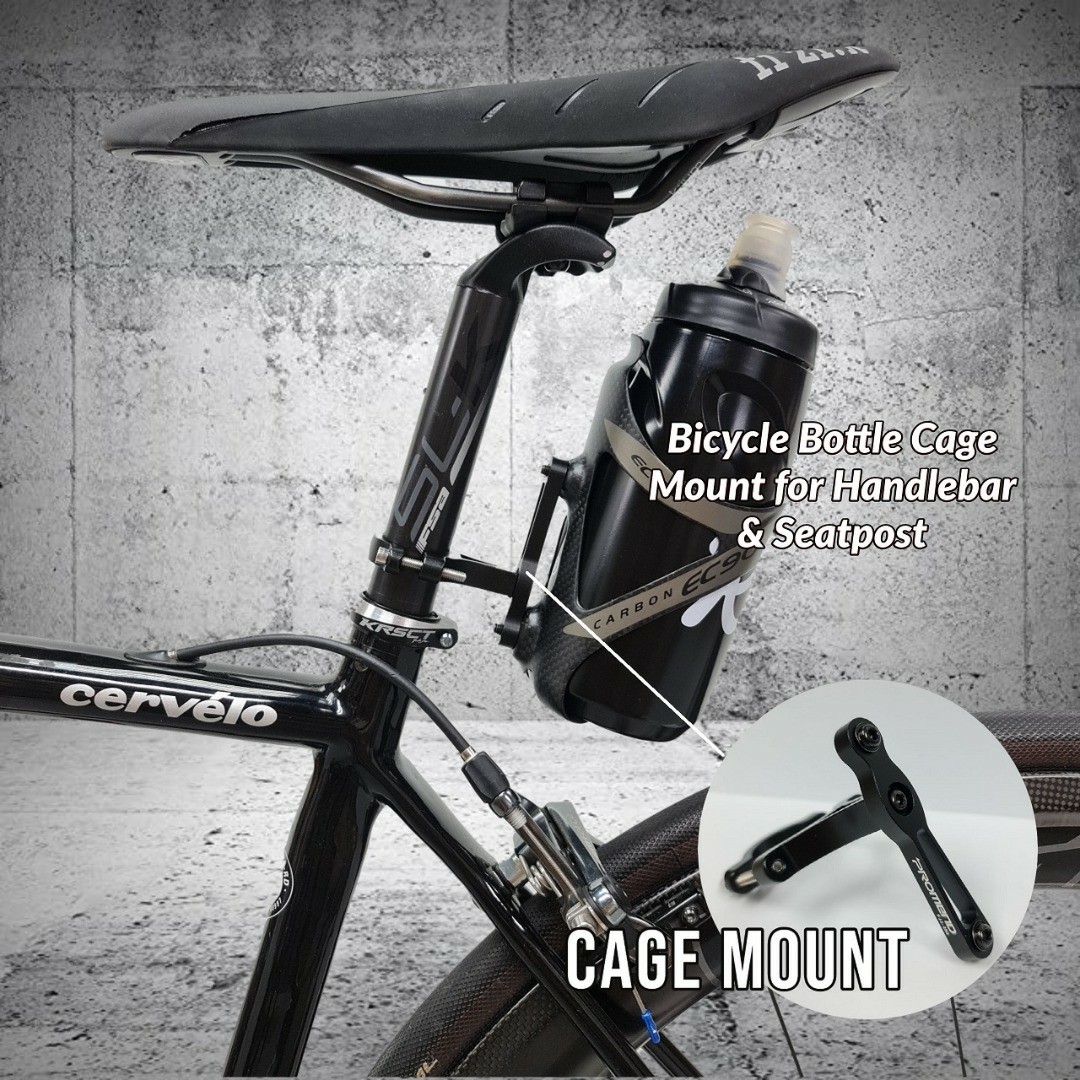 Bicycle Bottle Cage Mount For Handlebar Seatpost Sports