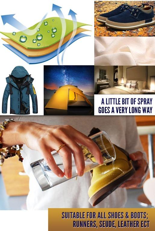 BLD Nano Waterproof Spray Water Repellent Spray 250ML Protect Water Stain  For Shoes / Sneaker /Bag / Jacket / Hat / Tent