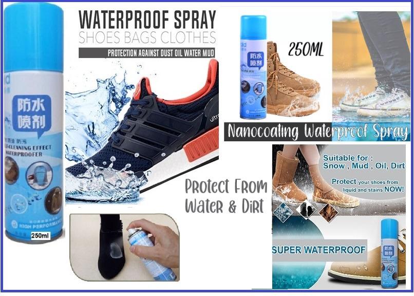 BLD Nano Waterproof Spray Water Repellent Spray 250ML Protect Water Stain  For Shoes / Sneaker /Bag / Jacket / Hat / Tent, Everything Else on Carousell