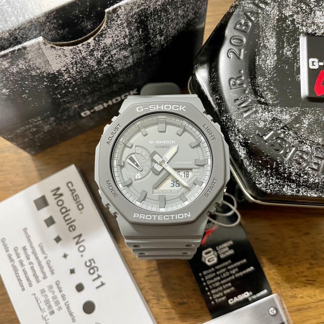 Casioak G Shock Earth Tone Color Series Carbon Core Guard Matte Grey Sports Watch GShock GA2110 GA2110ET