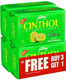 Cinthol Lime Soap 4pcs X 175g (Imported from UAE Cinthol Lime Soap 4pcs X 175g (Imported from UAE