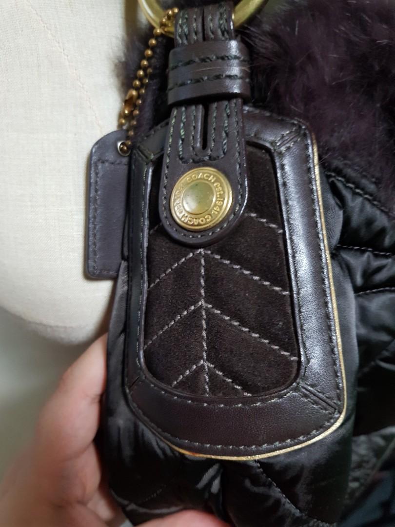 Coach rabbit fur brown, Luxury, Bags & Wallets on Carousell