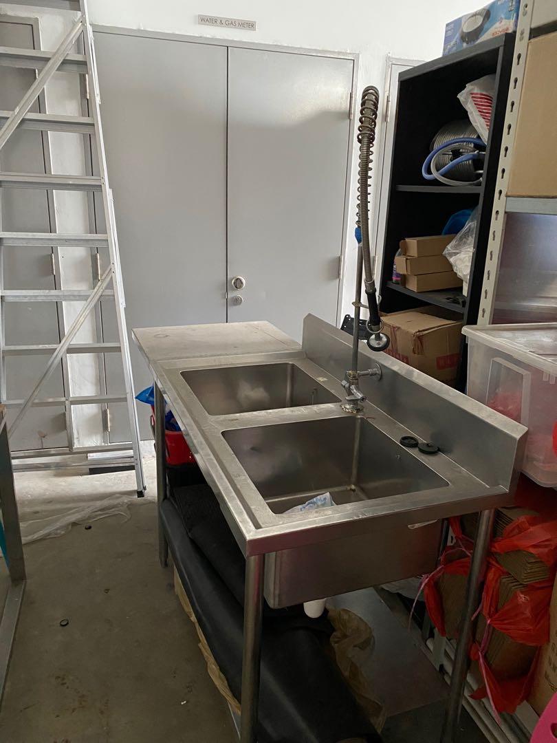 Commercial kitchen sink, Furniture & Home Living, Bathroom & Kitchen ...