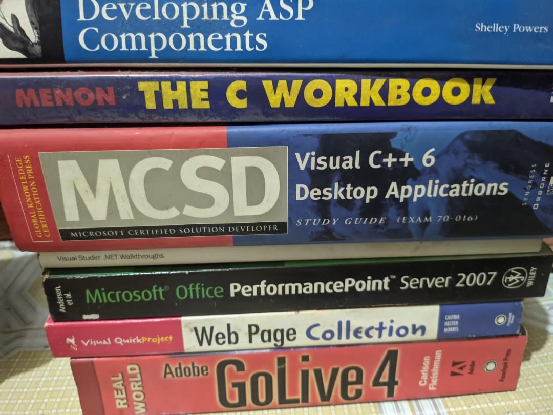 Computer books: Group #5 (Category: Textbooks) located in Dasmarinas. Submitted by monc.monc (Listing ID 1094823648, Image 1). Description: Computer book. For sale. this is a second hand book. hence, expect some writings on page margins and edges , higlighted lines , brown spots, dusts and creases. No CD-ROM. price varies.