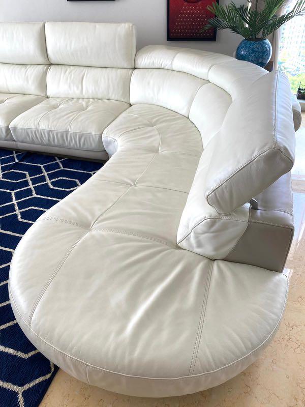 DFS L shaped Leather Sofa 68 seater, Furniture & Home Living, Furniture, Sofas on Carousell