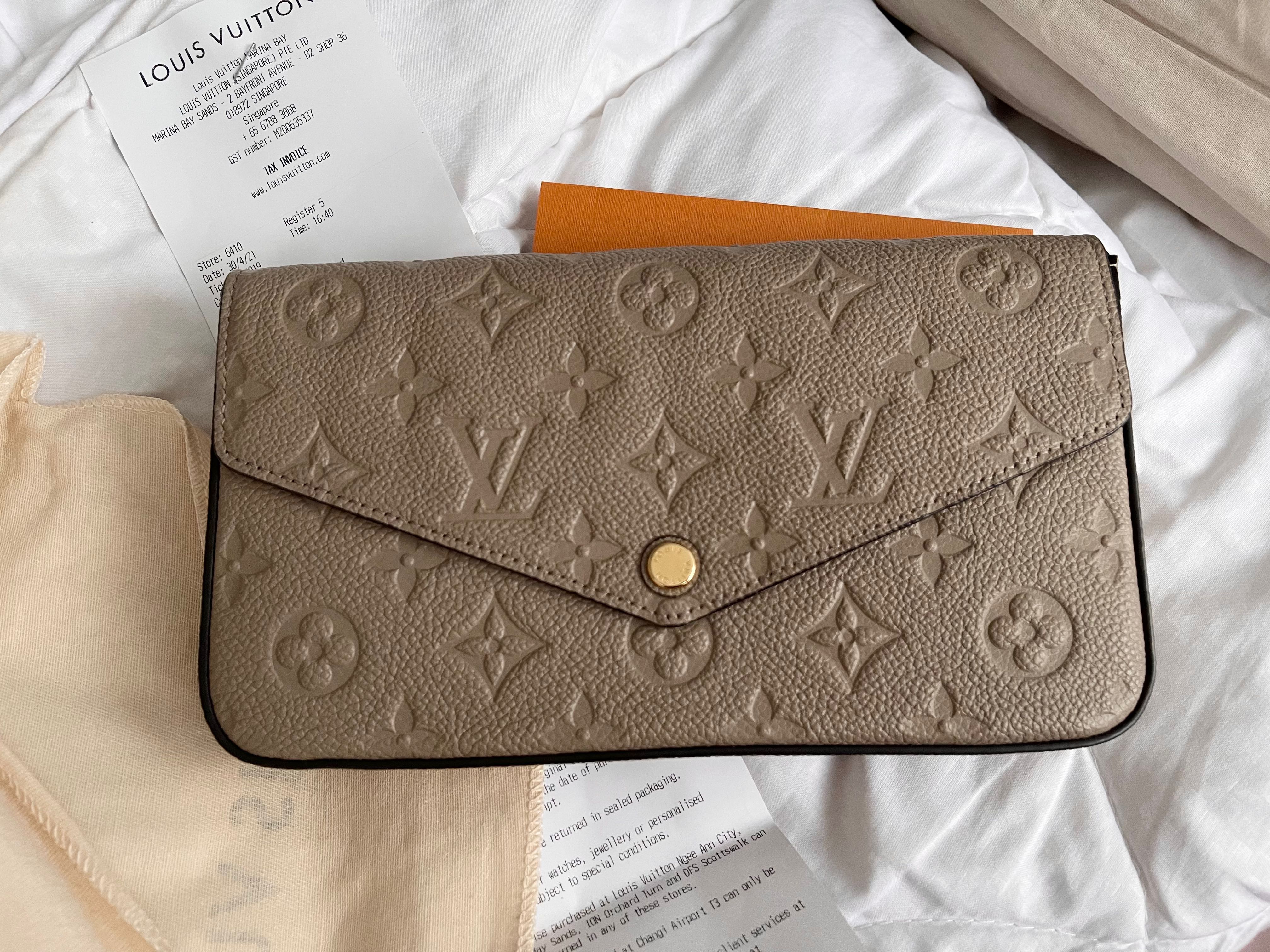 Unboxing Louis Vuitton Felicie turtledove Empreinte Leather 