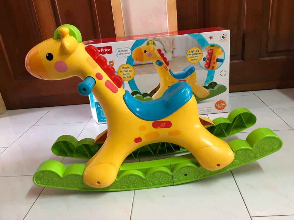 Fisher Price baby toy rocking giraffe, Babies & Kids, Infant Playtime