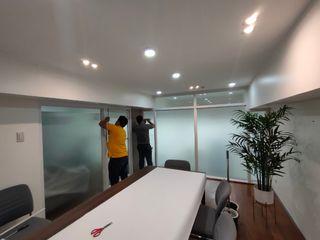Frosted sticker for glass partition