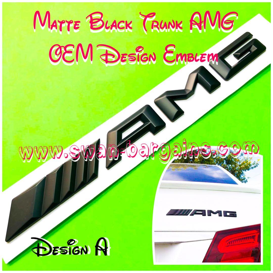 Genuine Mercedes Benz Silver Chrome AMG Logo Badge Emblem – Tailgate, Easy Adhesive Fix, OEM A1710000000