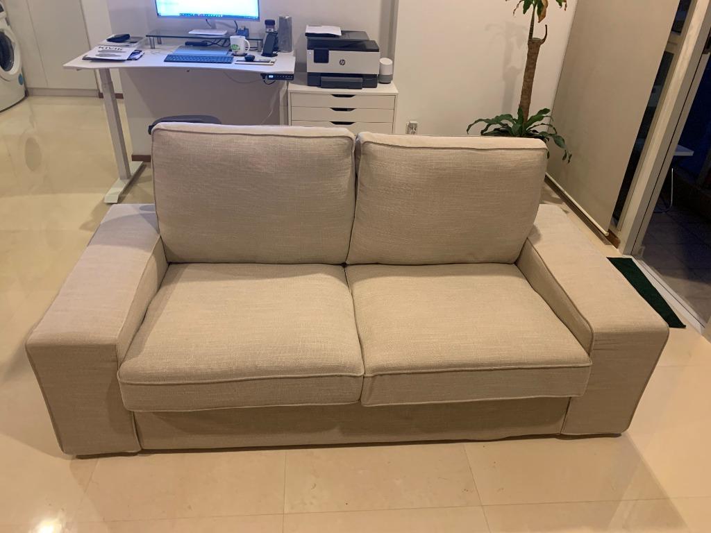 Ikea KIVIK 2 Seat Sofa Hillared Beige, Furniture & Home Living