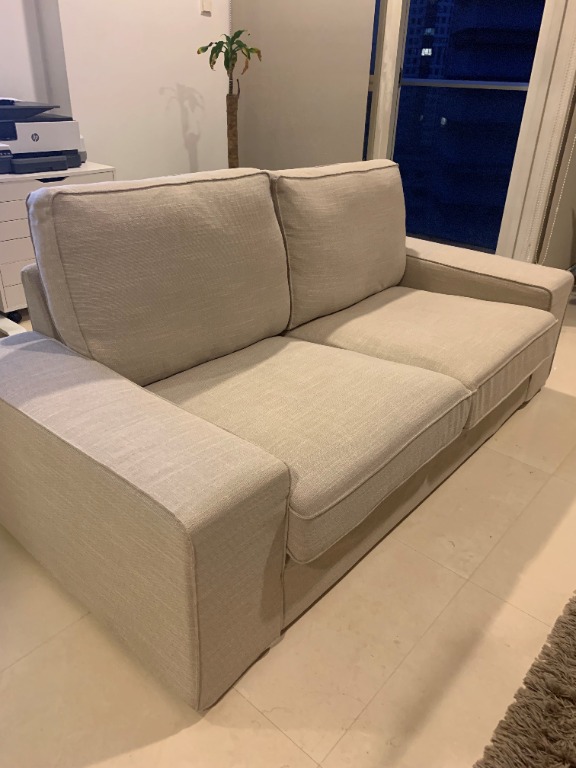 Ikea KIVIK 2 Seat Sofa Hillared Beige Furniture Home Living