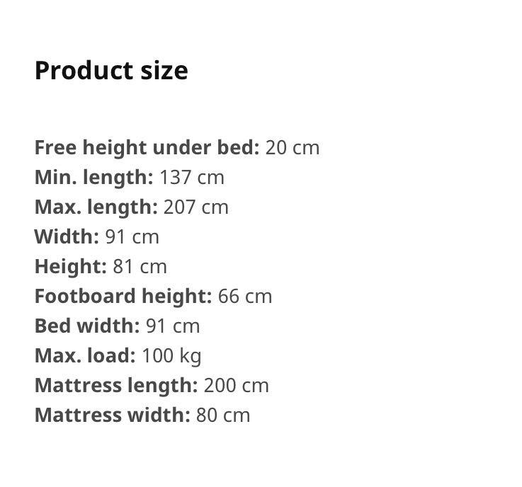 Sundvik mattress size on sale