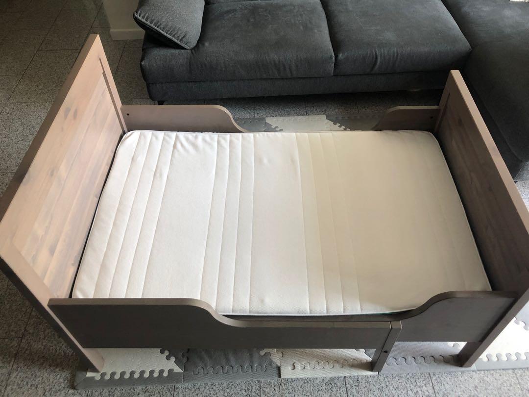 IKEA Sundvik extendable bed, brown wood, Furniture & Home Living