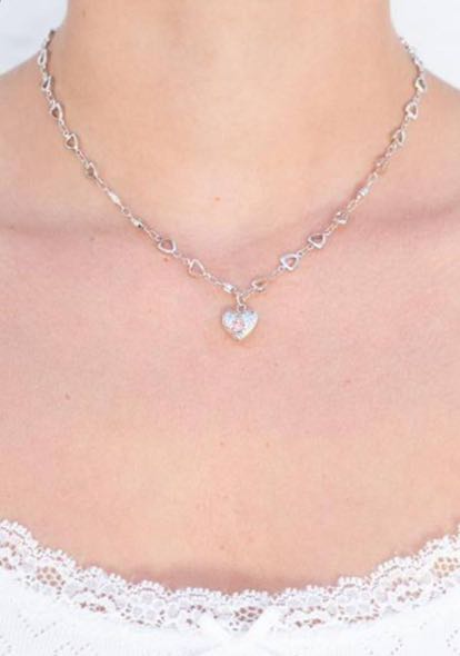 heart necklace Brandy Melville Egirl Heartbreaker love Taker Silver Cable  Chain necklace - AliExpress