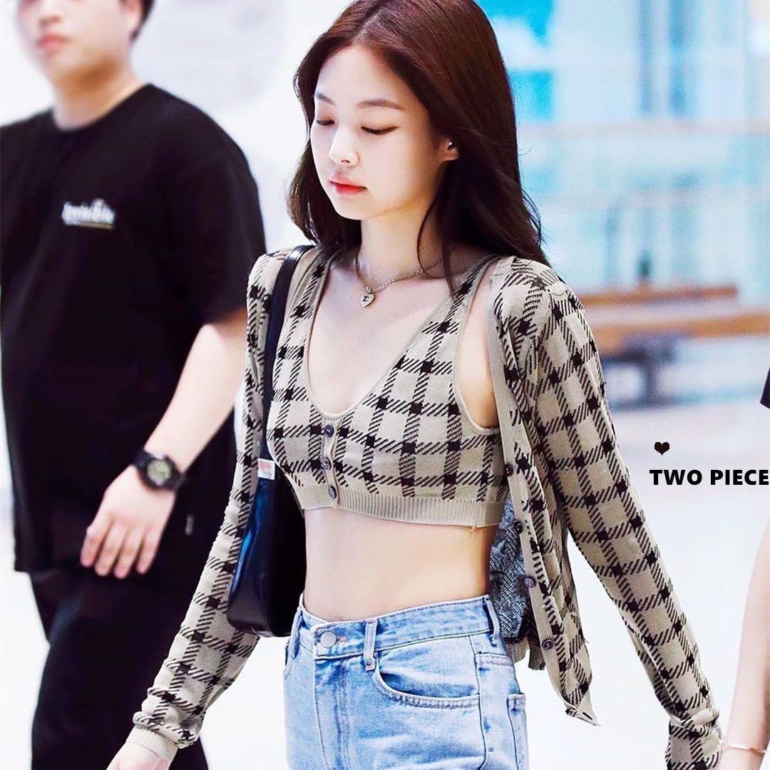 Jennie-inspired two piece cardigan + 