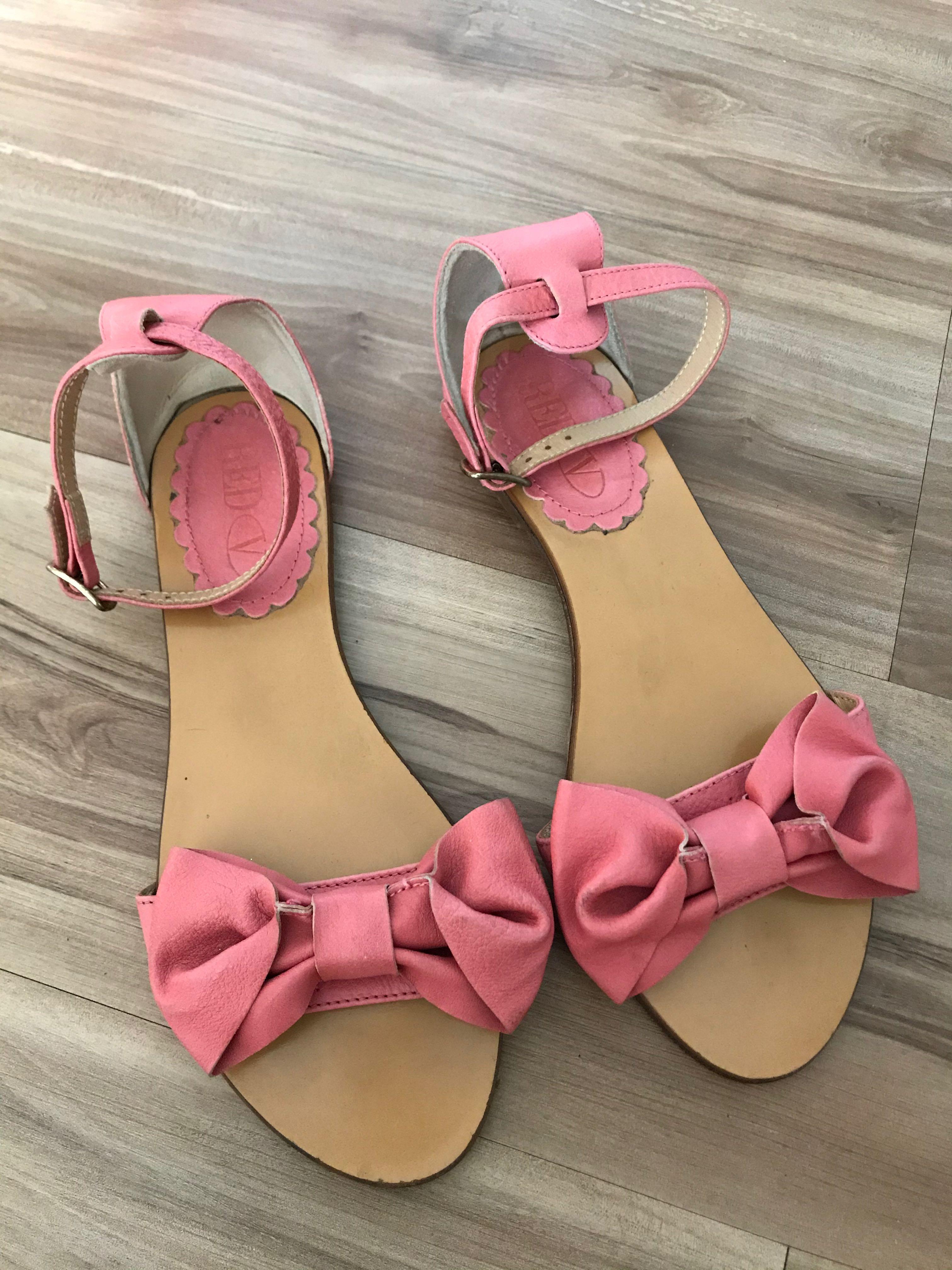 Red valentino bow sandals clearance