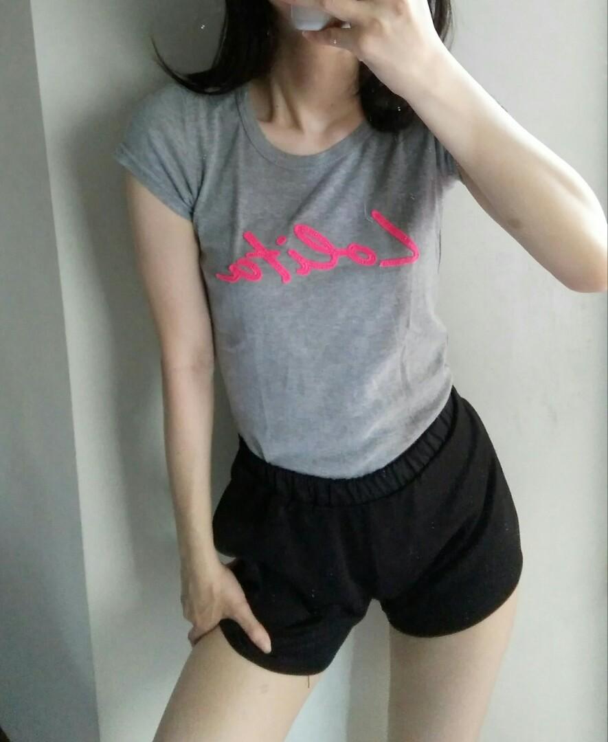 Kaos Abu Lolita Pinterest Tumblr Tee Import Taiwan Fesyen Wanita Pakaian Wanita Atasan On Carousell