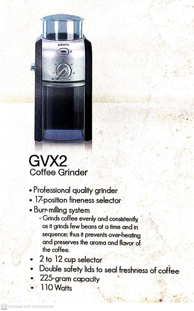 Krups GVX2 automatic Burr grinder for Coffee machine, TV & Home