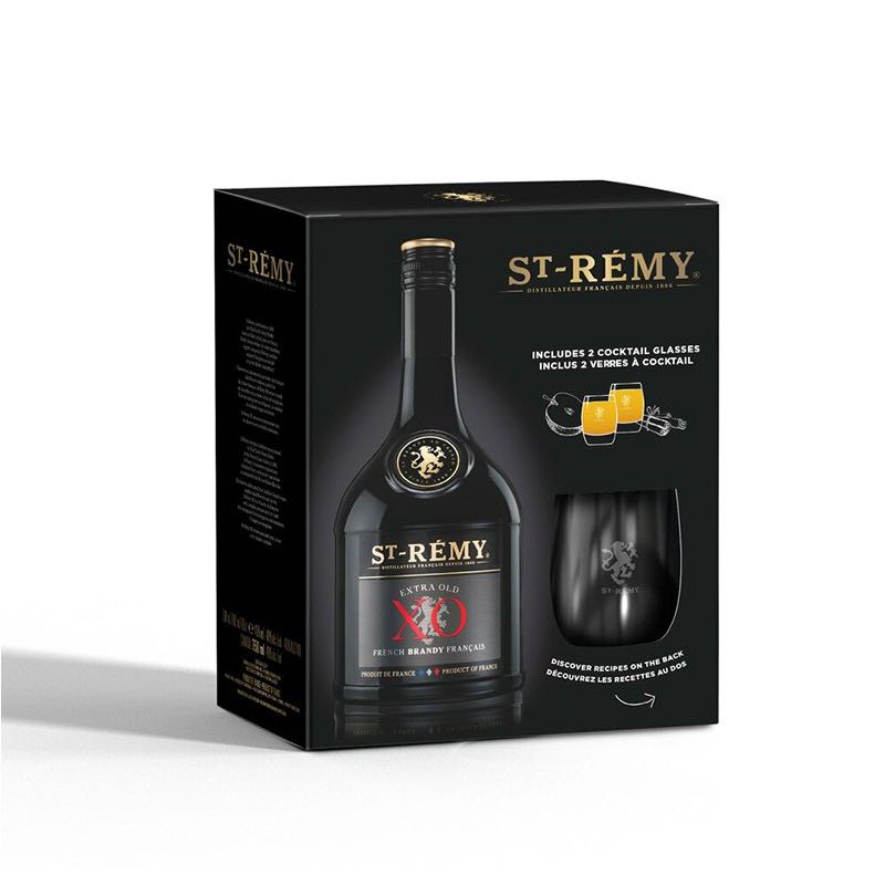 [LIMITED EDITION] St Remy Brandy XO, Glass Pack Edition, Food & Drinks ...