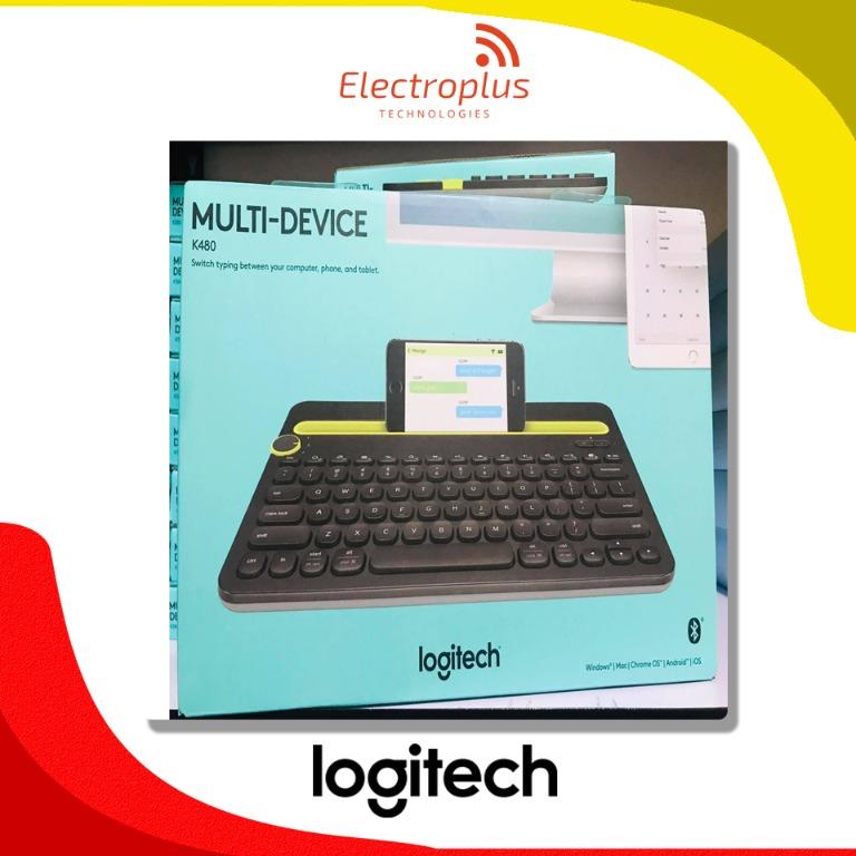 Logitech K480 Bluetooth Multi-Device Keyboard (Black), Computers & Tech ...