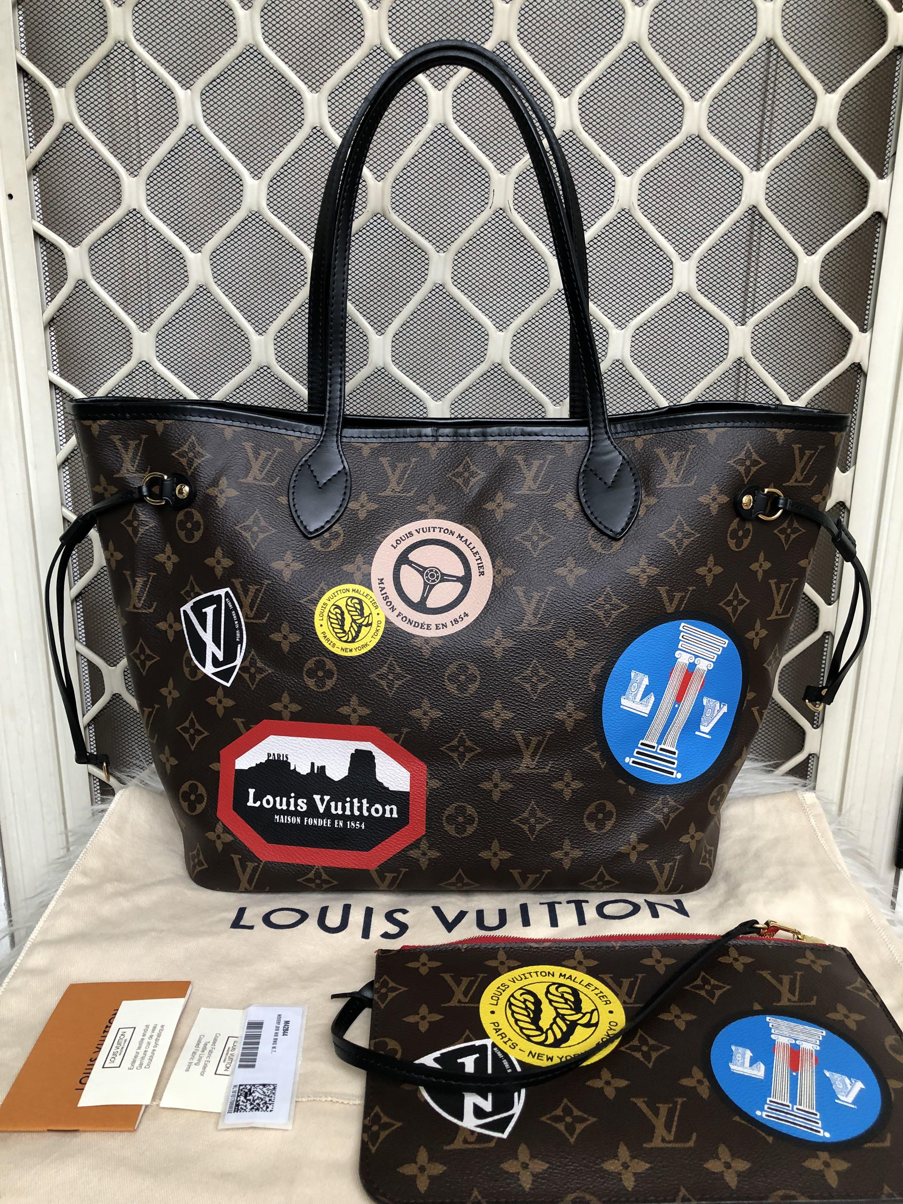 Louis vuitton neverfull world tour edition, Luxury, Bags & Wallets