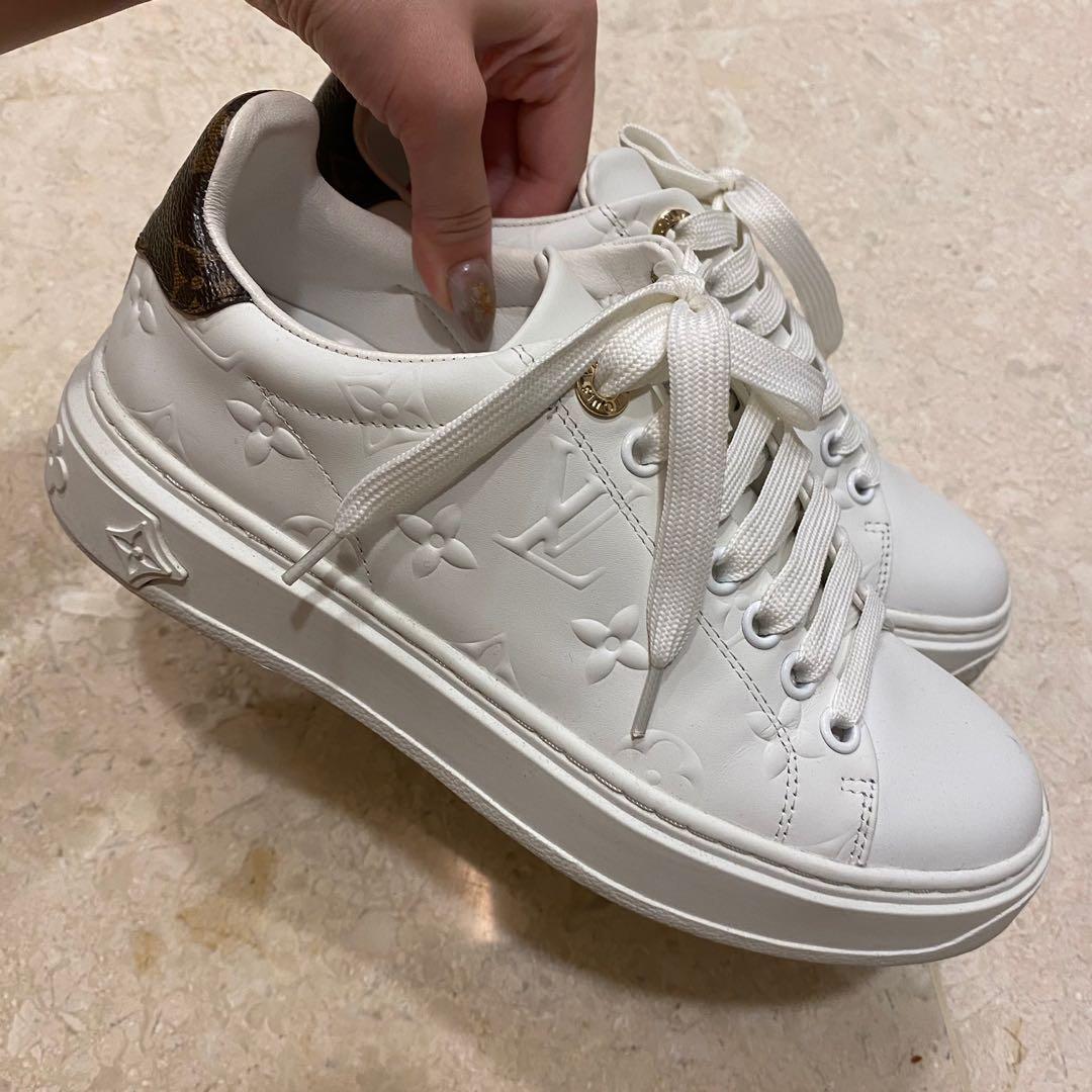 From Hong Kong】Louis Vuitton LV Time Out Sneakers Genuine Leather
