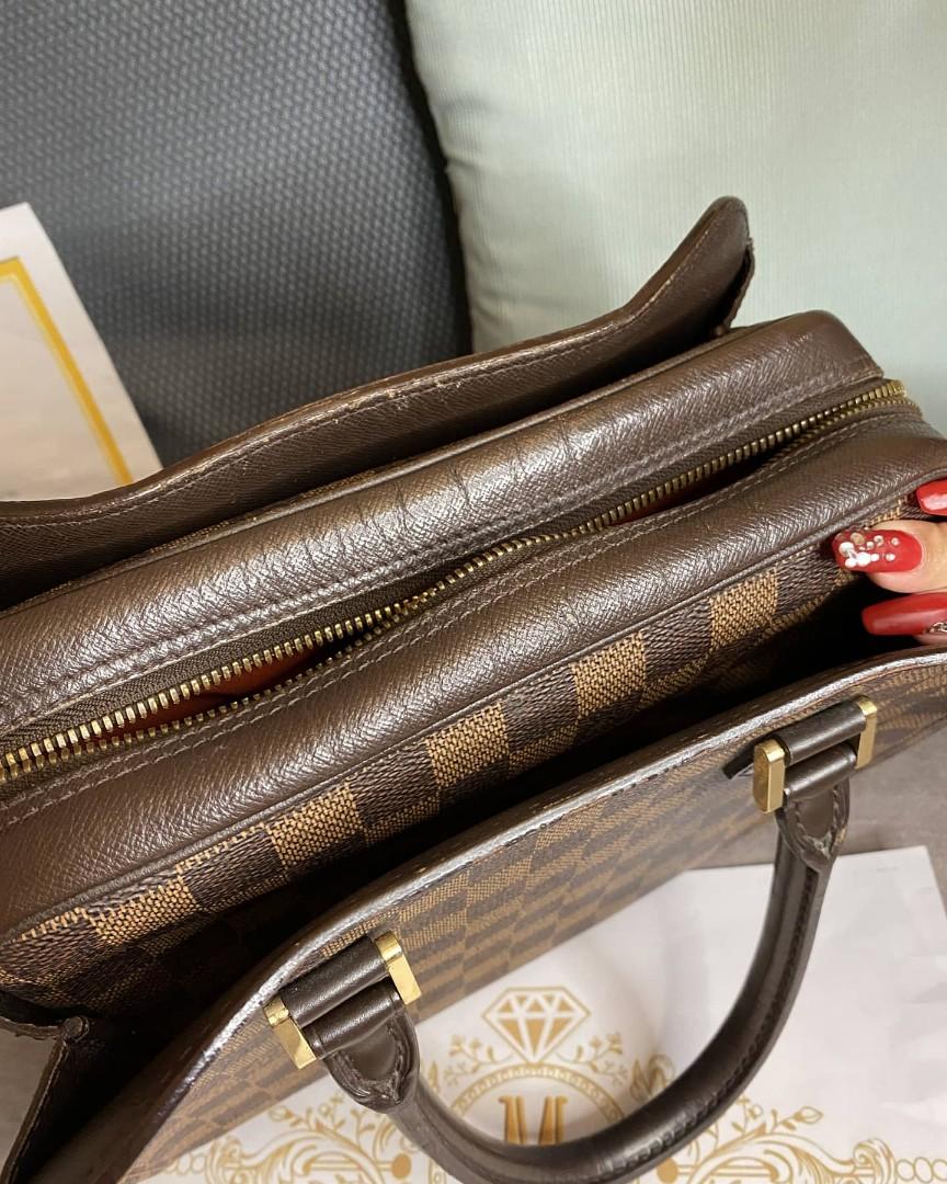 LOUIS VUITTON Triana _ Damier Ebene/PVC/BRW/Brown//Total Pattern/Handbag,  Luxury, Bags & Wallets on Carousell