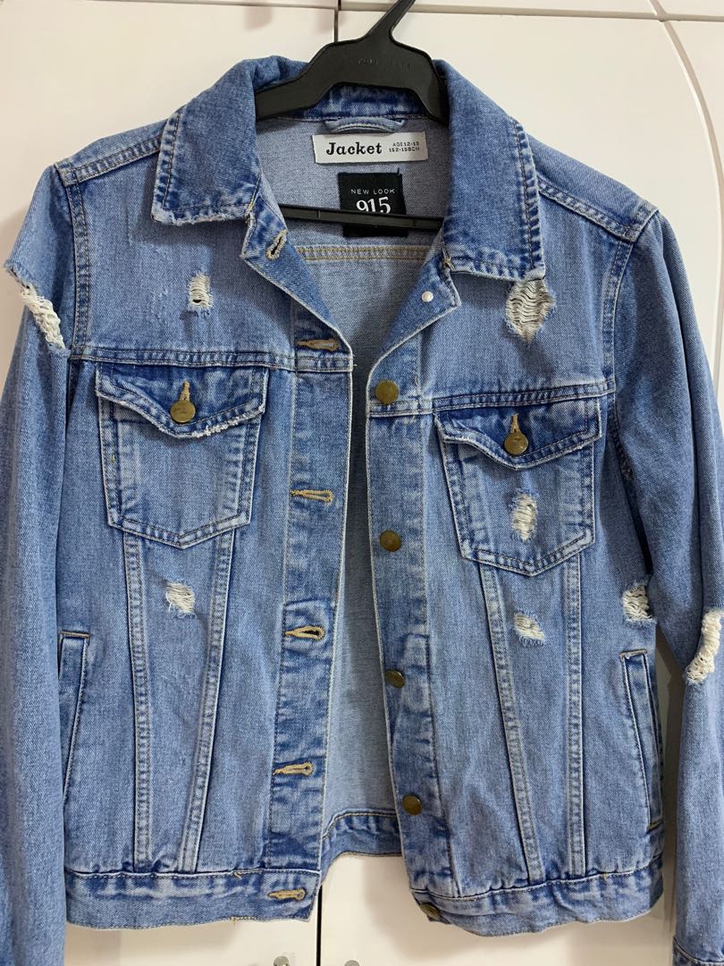 new look ripped denim jacket