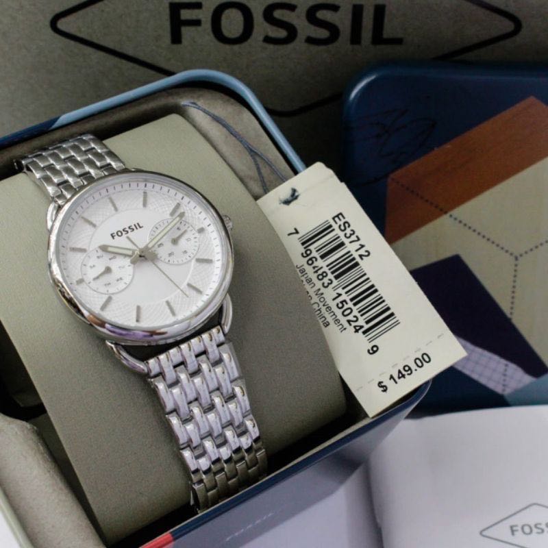 Original 100% Fossil Watch Woman Tailor Silver ES3712, Fesyen