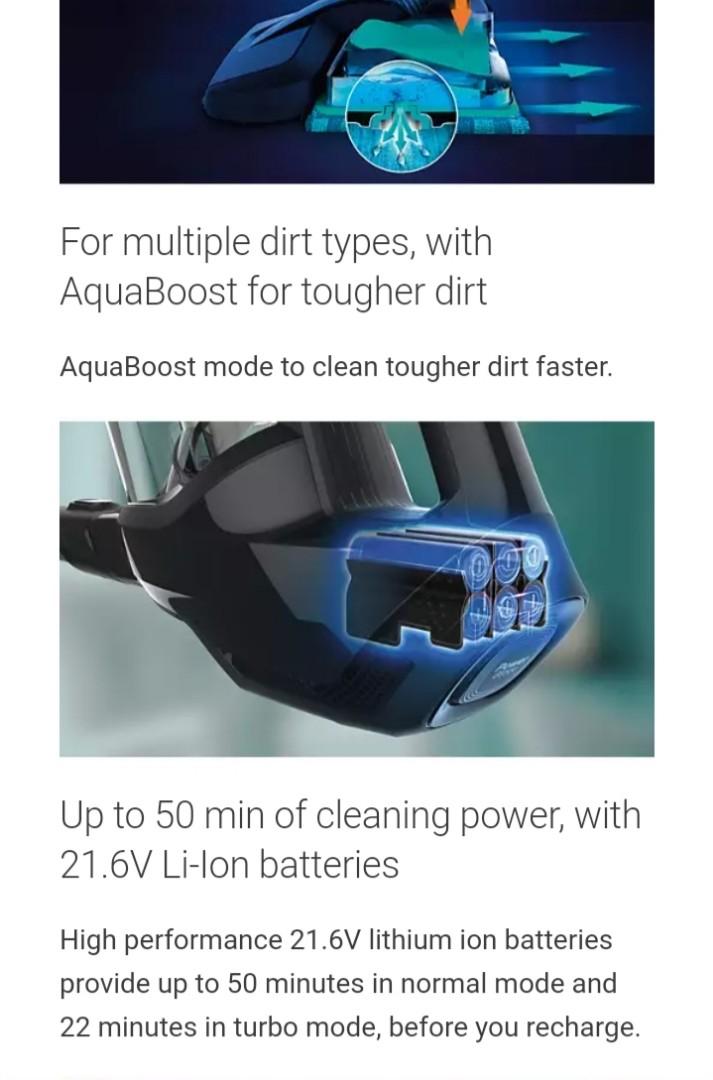 Philips Vacuum Cleaner cordless stick FC6728/01 3 in 1 vacuum mop