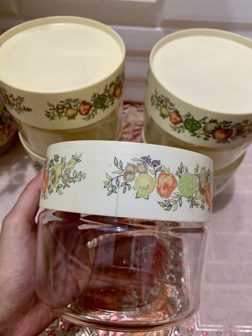 Pyrex spice of life canister glass Furniture Home Living Home