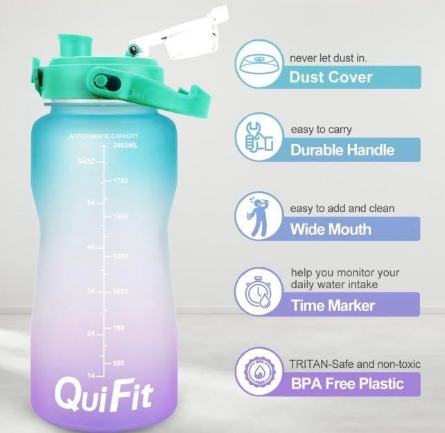 QUIFIT 2 Litre Water bottle (Brand New!), Furniture & Home Living, Kitchenware & Tableware