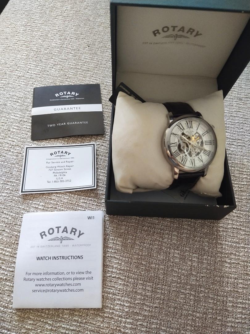Rotary Switzerland 42mm skeleton watch