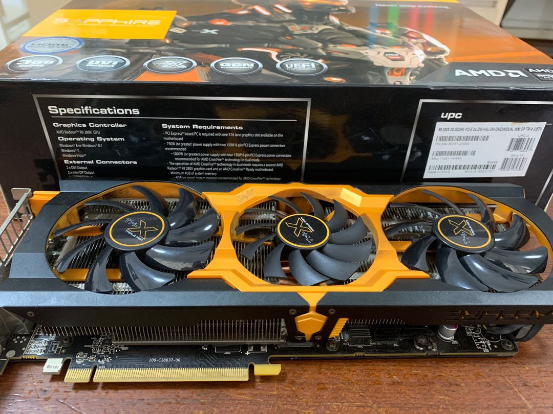 Sapphire R9 280X 3GB GPU Computers Tech Parts