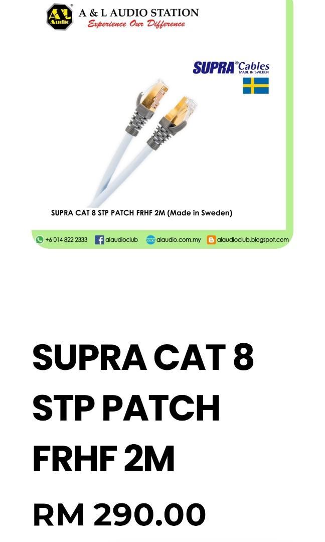 CAT8 Ethernet Digital Network Cable, by Supra Cables