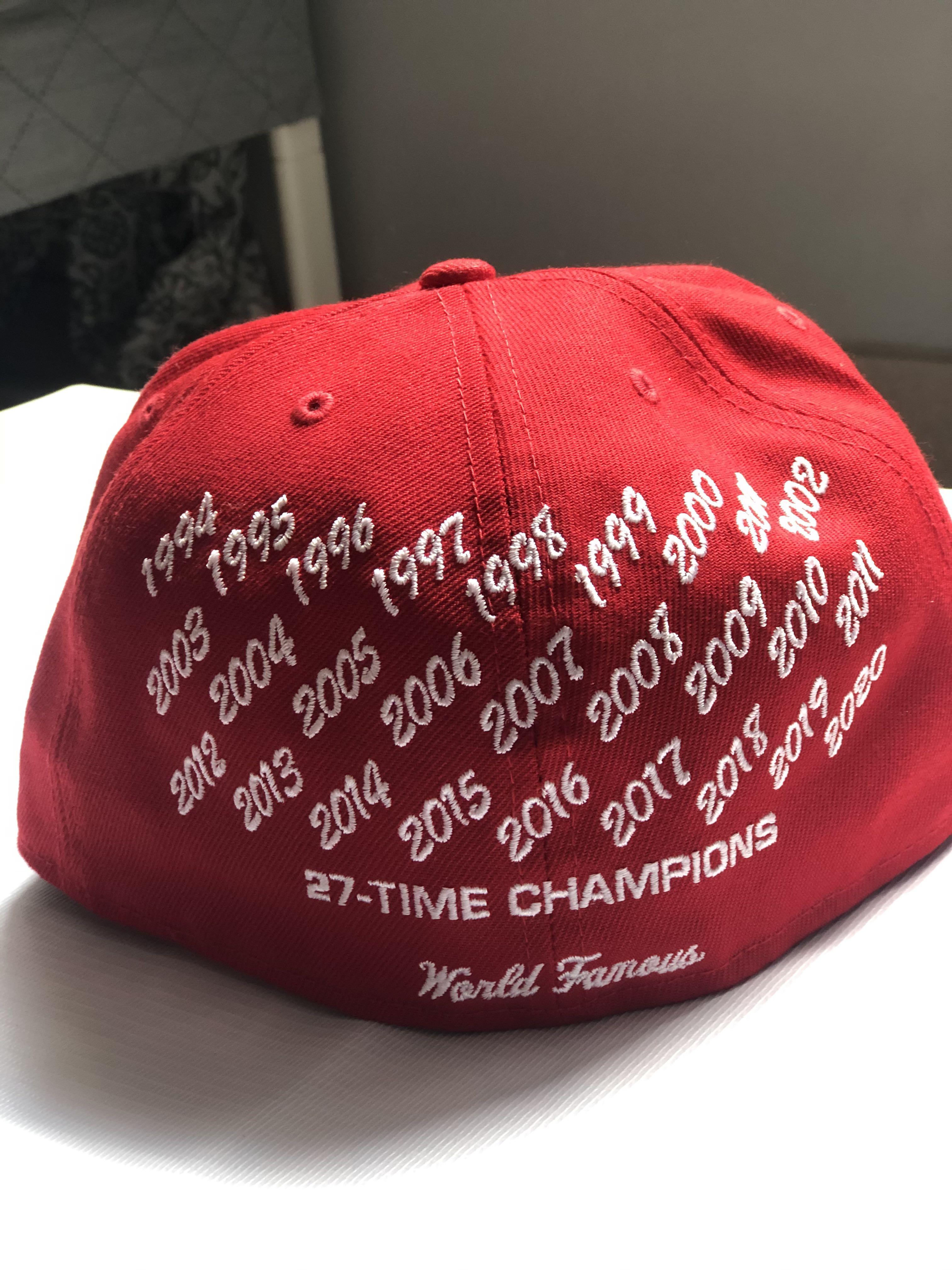 Supreme x New Era Champions Box Logo Hat 'Red