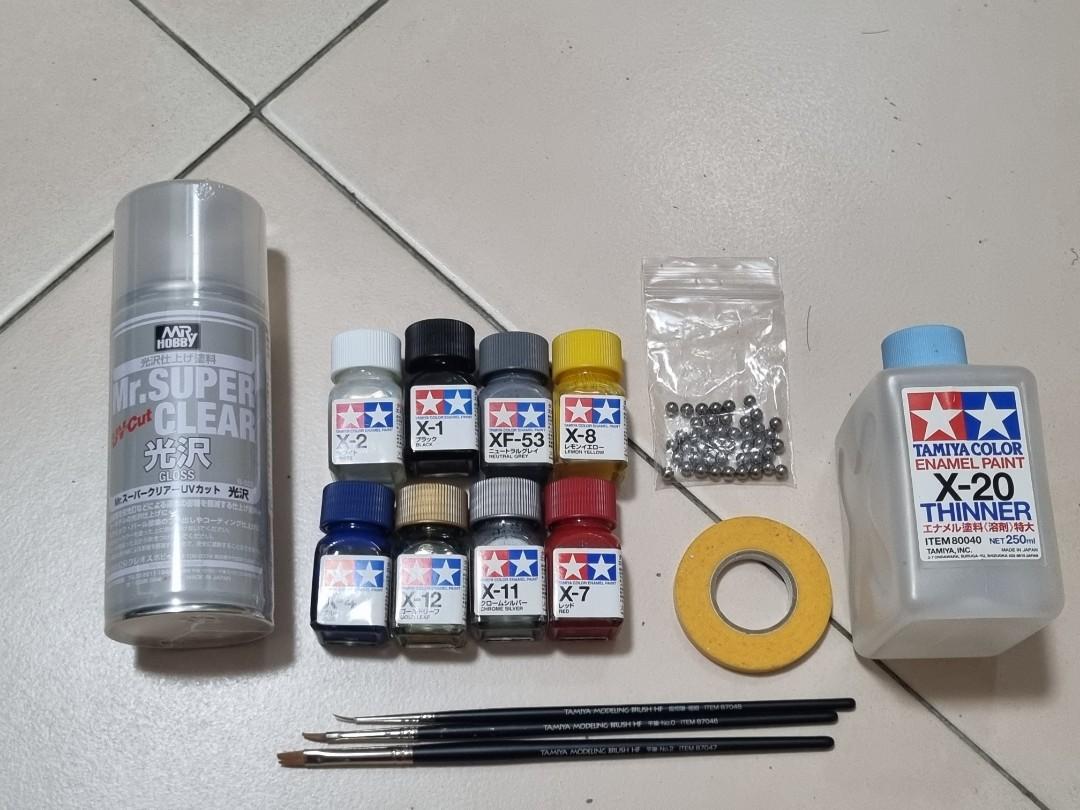Tamiya Enamel and mr hobby top coat for gundam and others, Hobbies