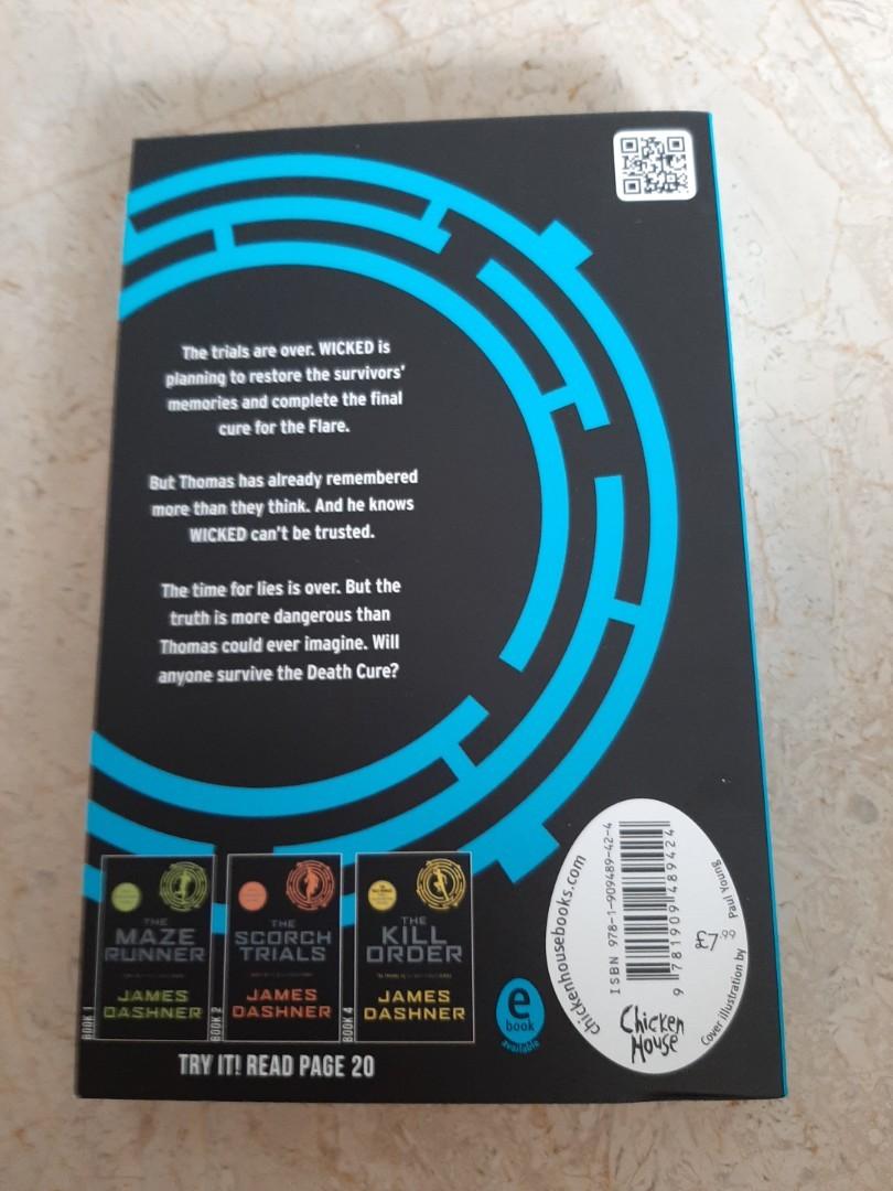 The death cure book 3 of the maze runner series by James dashner