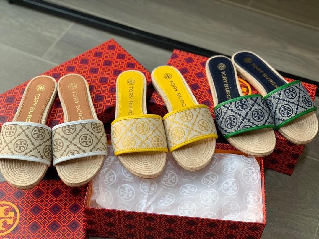 Tory burch espadrille slides sales