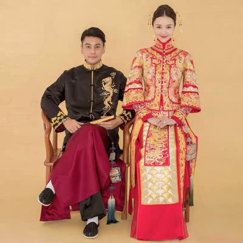 Chinese wedding hot sale groom outfit