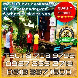 Truck for rent trucking services home house movers moving services lipat bahay lipatbahay gamit 6 wheeler closed van