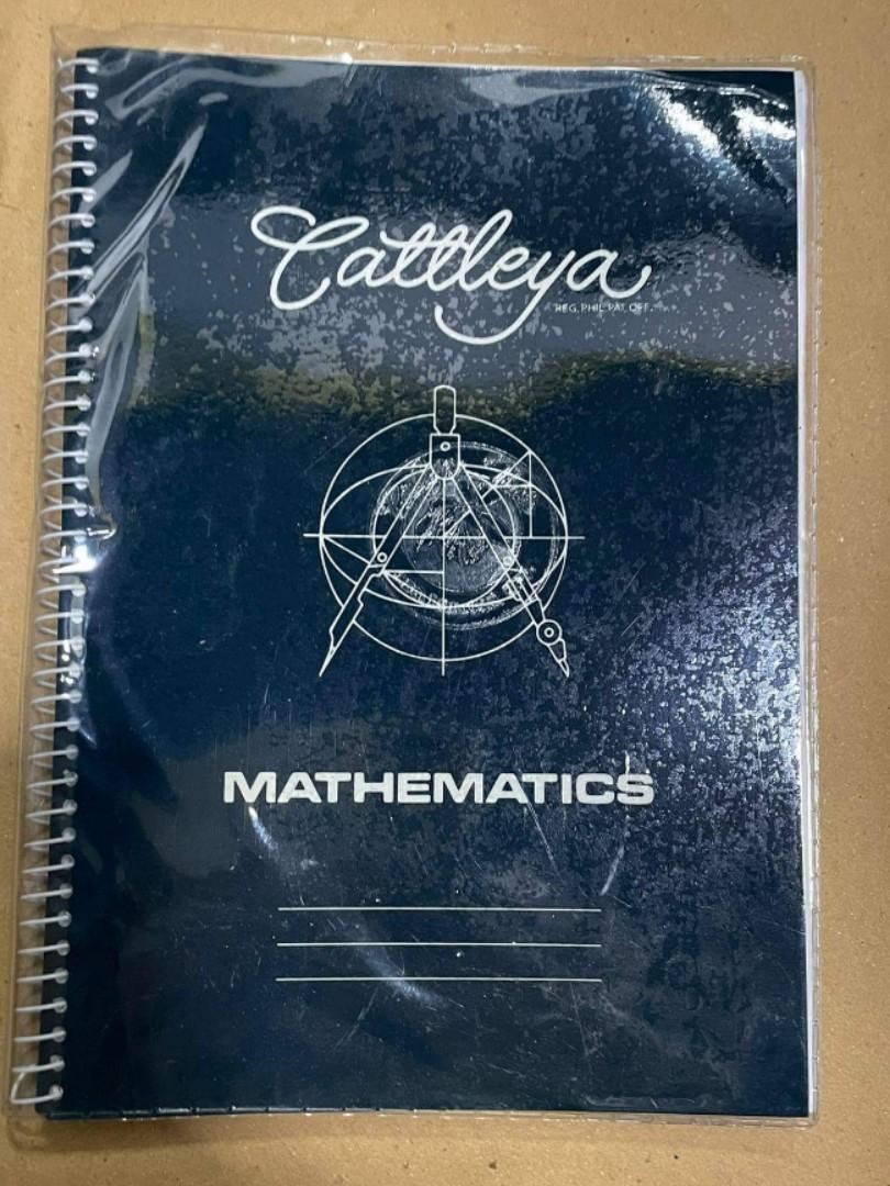 UNUSED Cattleya math notebook (Category: Stationery & School Supplies) located in Manila. Submitted by ysa_declutters (Listing ID 1094967418, Image 1). Description: never used. just left in storage. not newly bought tho, maybe a few years old..