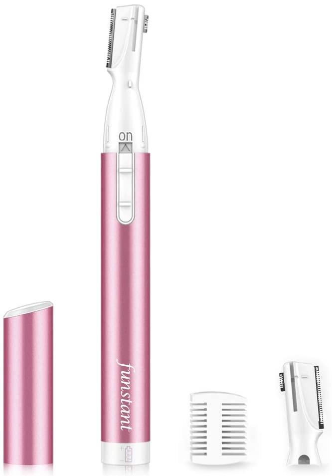 Upgraded Eyebrow Trimmer Funstant Precision Eyebrow Razor For Women Electric Facial Hair Remover With Comb Eyebrow Epilator No Pulling Sensation Painless For Face Chin Upper Lip Neck Peach Fuzz Beauty Personal Care Hair