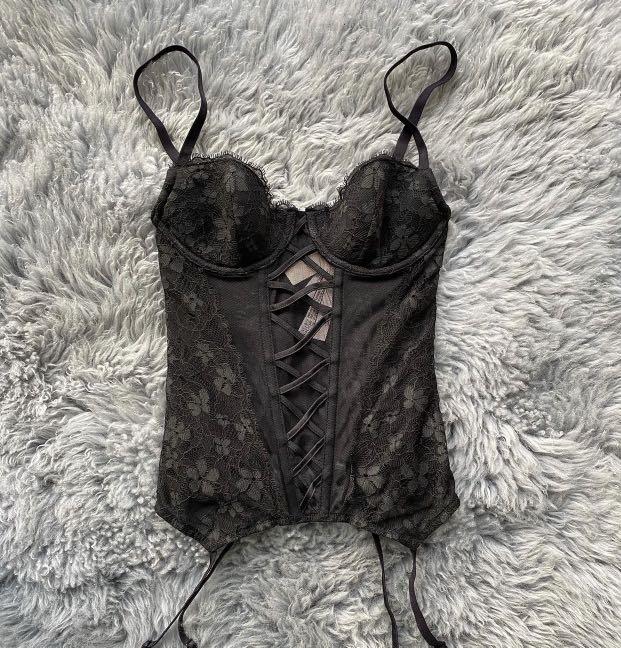 BNWT Victoria's Secret black bustier corset top, Women's Fashion, Tops,  Other Tops on Carousell