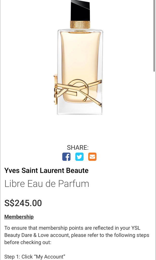 P865) YVES SAINT LAURENT LIBRE EDT 90ML PERFUME, Beauty & Personal Care,  Fragrance & Deodorants on Carousell